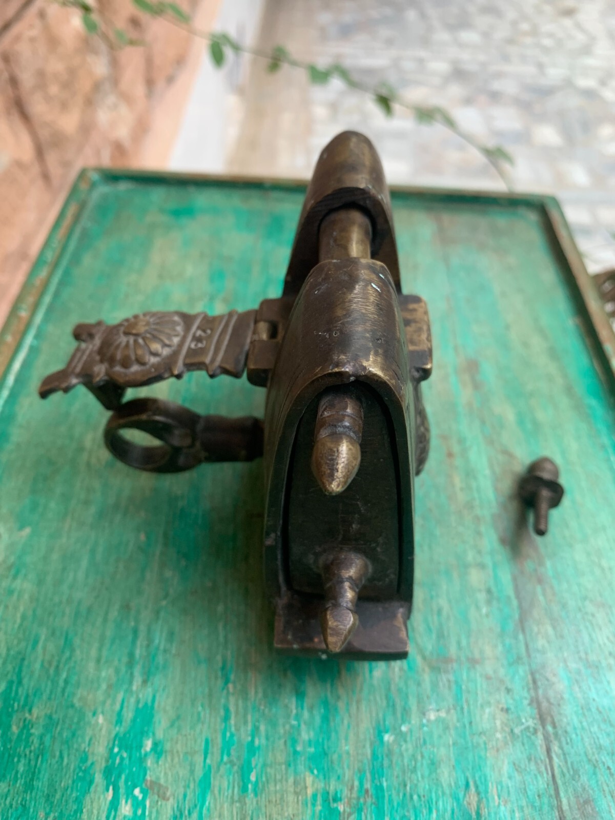 Brass Old Lock/Beautiful Hand Carved Door Lock/Safety Doors And Locks Brass Hard