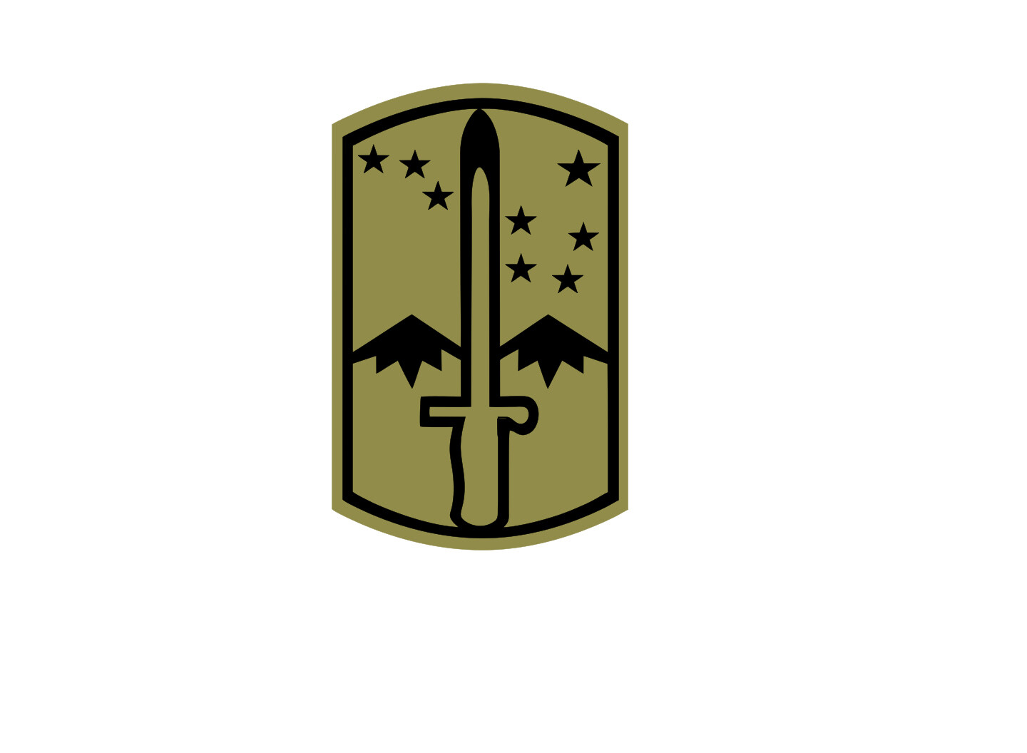 172nd Infantry Brigade Vinyl Decal/Sticker Black/Olive