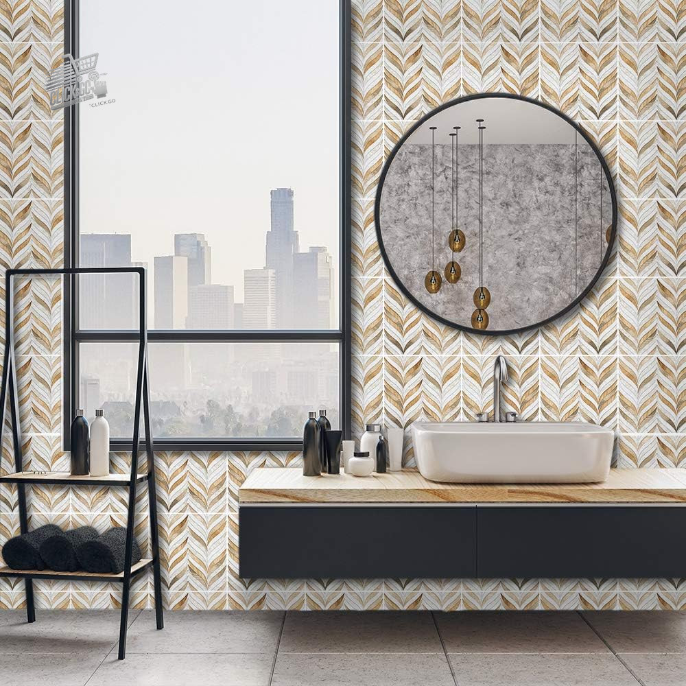 Adhesive tiles walls floor 10pcs 15×15 kitchen bathroom splash guard home