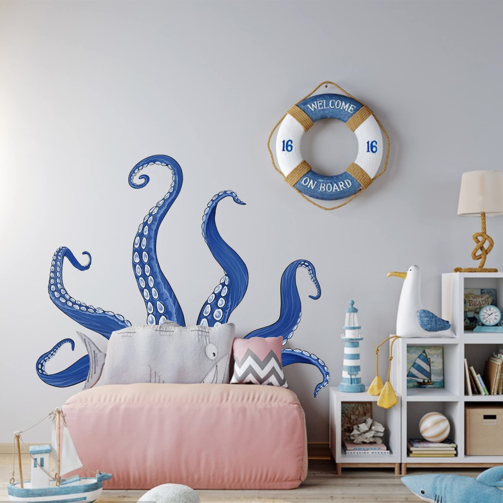 Kraken Octopus Wall Decals – Tentacle Art Stickers for Bathroom & Living Room De