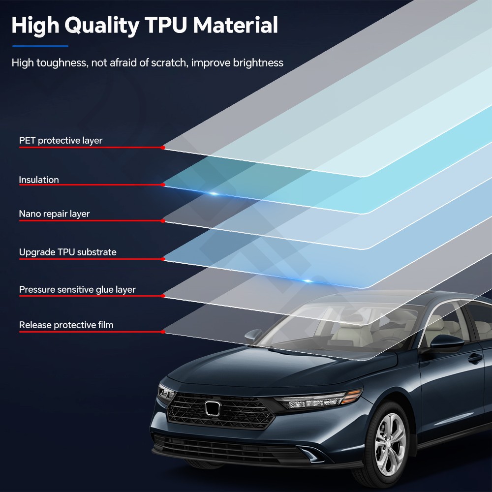 For Honda Accord 2023-2025 Precut PPF Kit Paint Protection Gloss Clear Film