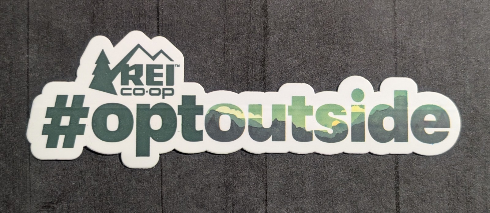REI Co-op #OptOutside Die-Cut Sticker – Opt Outside Camping Hiking Lifestyle