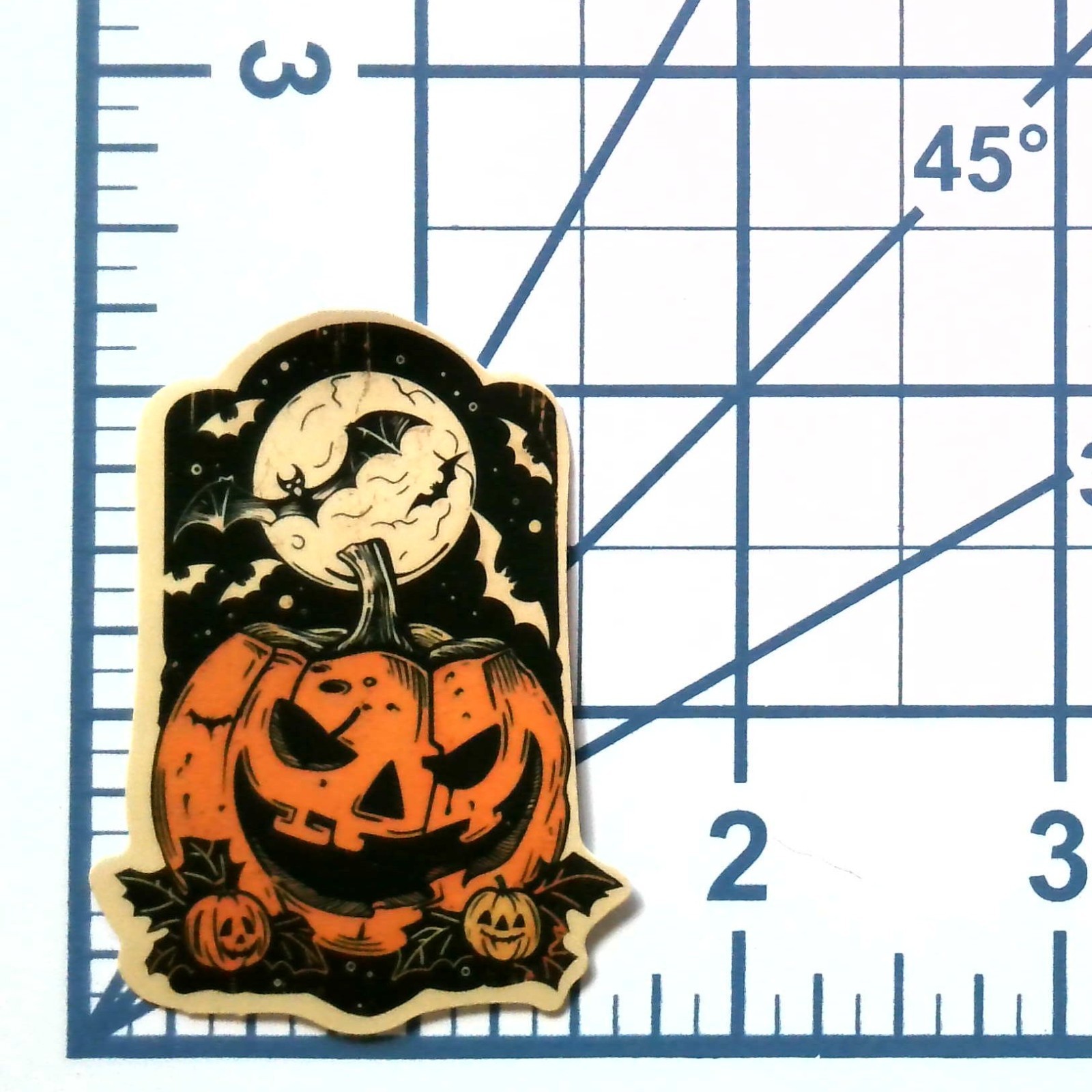 Spooky Jack O Lantern Vinyl Die Cut Sticker Gothic Pumpkin Decal Occult Art