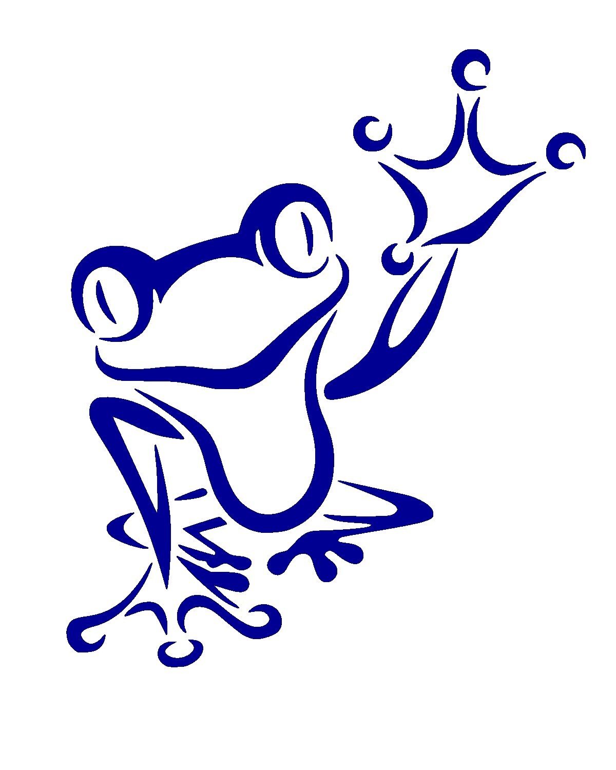 Waving Frog Decal, Cute sticker