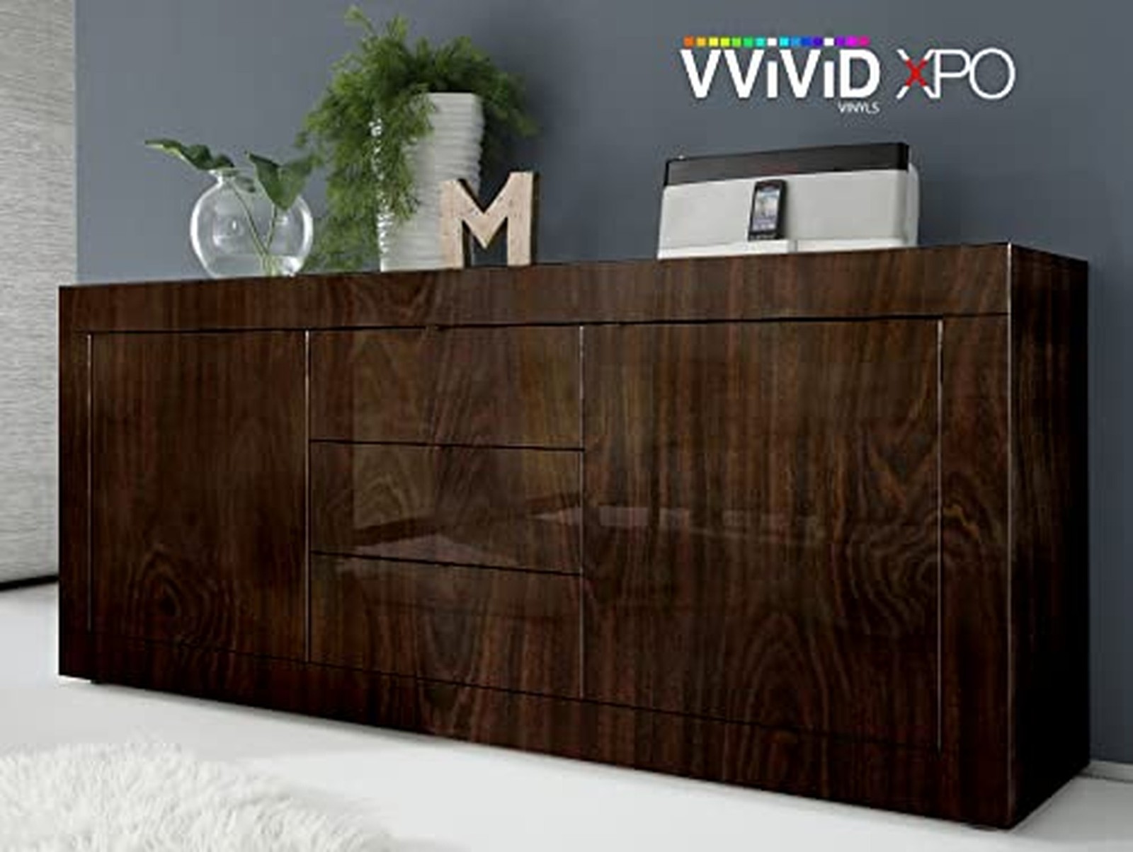 VViViD Dark Brown Cedar High Gloss Wood Grain Faux Finish Textured Vinyl Wrap…