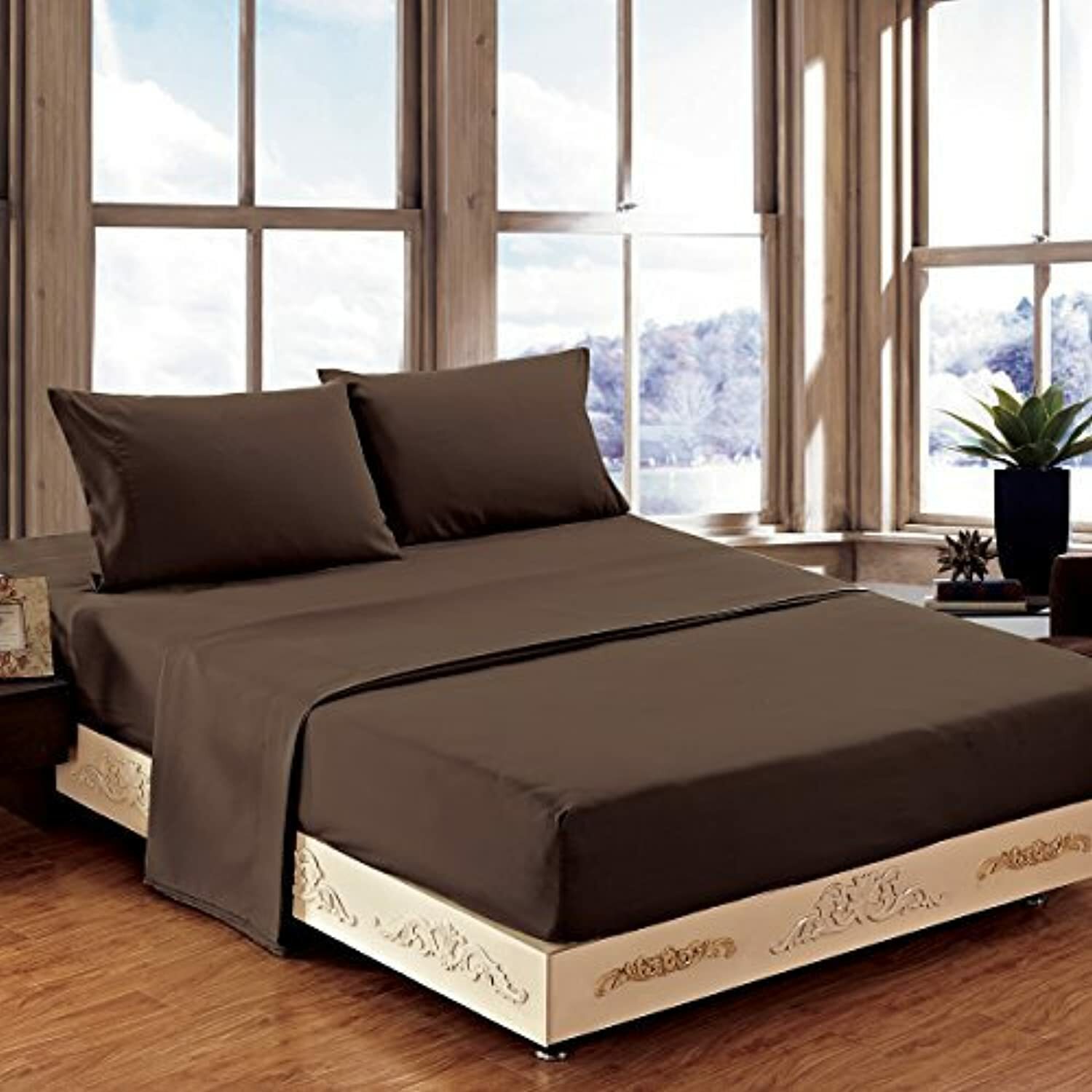 Jackson Hole Home 18 inch Super Deep Pocket Heavier Microfiber 4PC Sheet Sets,