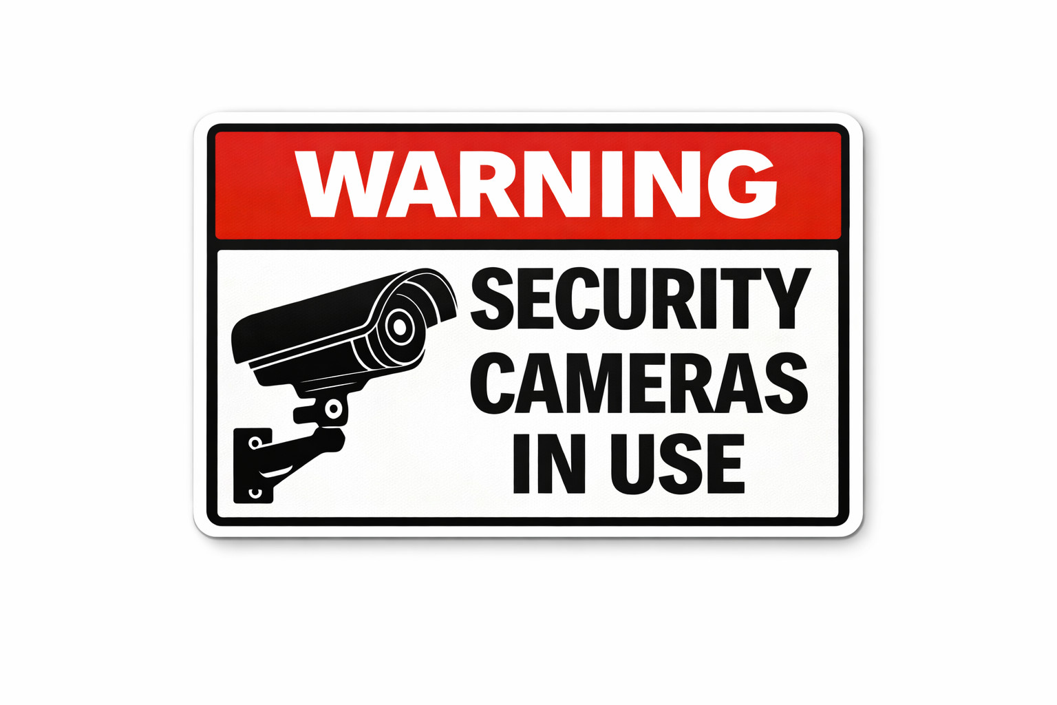 Security Camera Warning Sticker 4×6 – Safety Caution Decal Notice Vinyl
