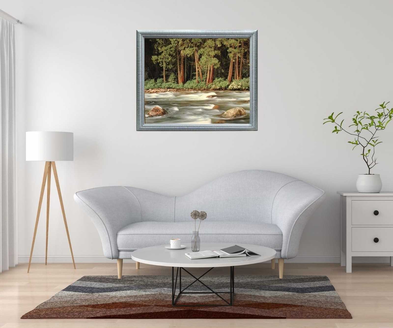 Running River Forest Nature Landscape Scenery Wall Decor Art Print Poster (16…