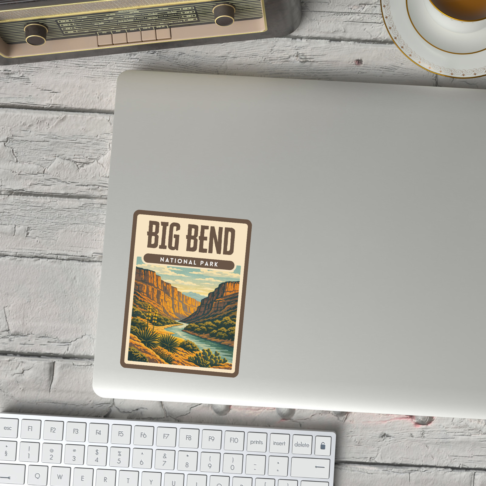Big Bend National Park Sticker Retro Screen Print Vinyl Decal Travel Gift