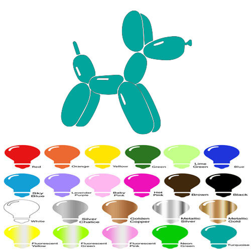 Balloon Animal Dog Decal Sticker for Car Window Bumper Wall Door Decor Laptop