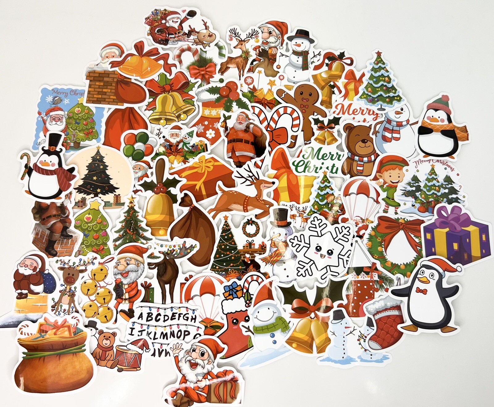 30 Random Holiday Christmas Vinyl Stickers Free Shipping