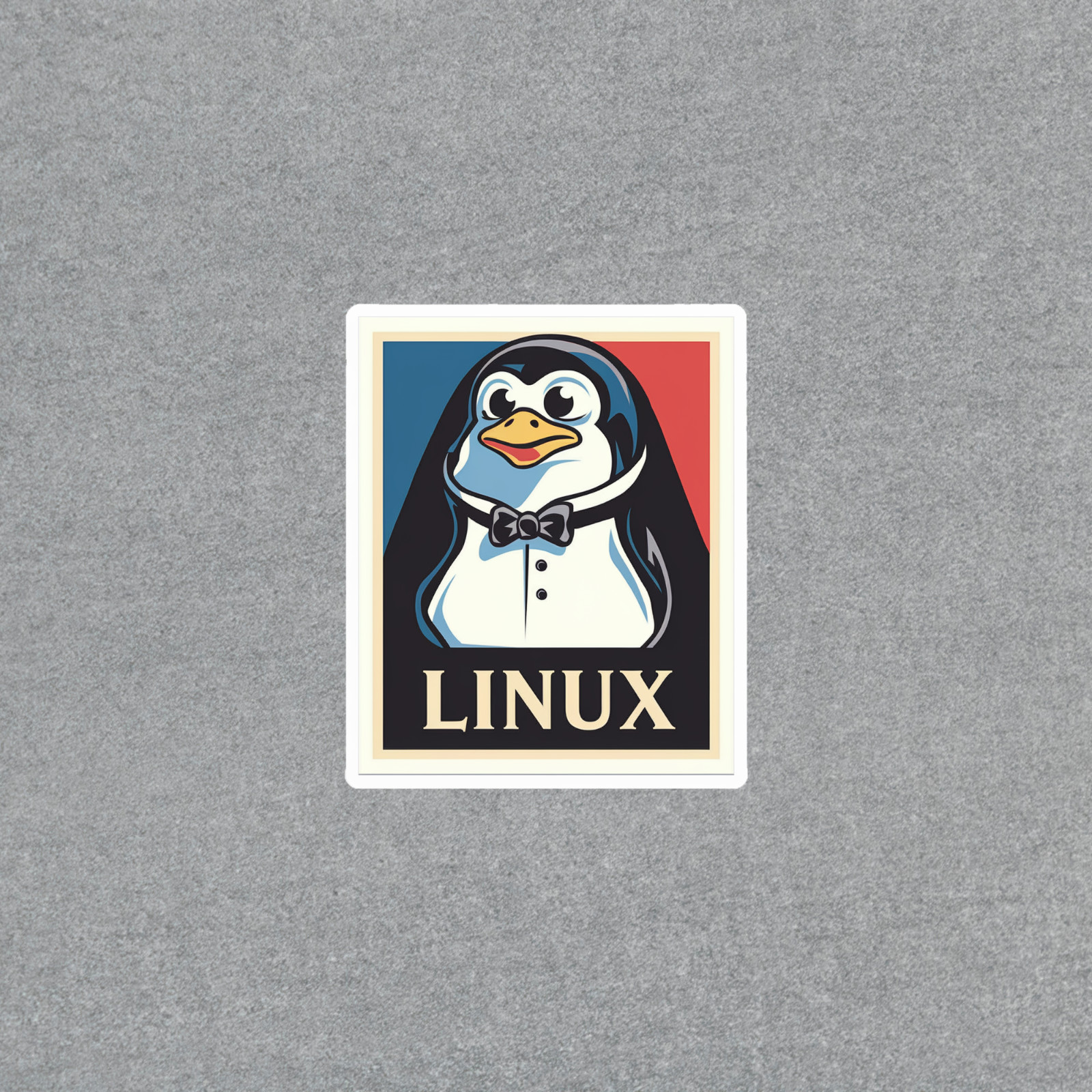 Linux Tux Penguin Retro Pop Art Sticker for Geeks and Hackers #5184