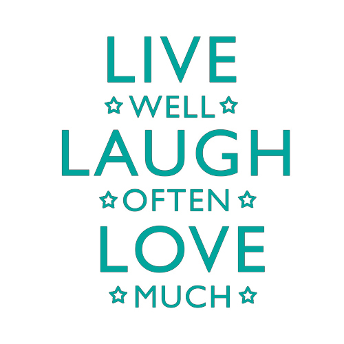Live Well Laugh Often Love Much Decal Sticker for Home Decor Wall Window Door