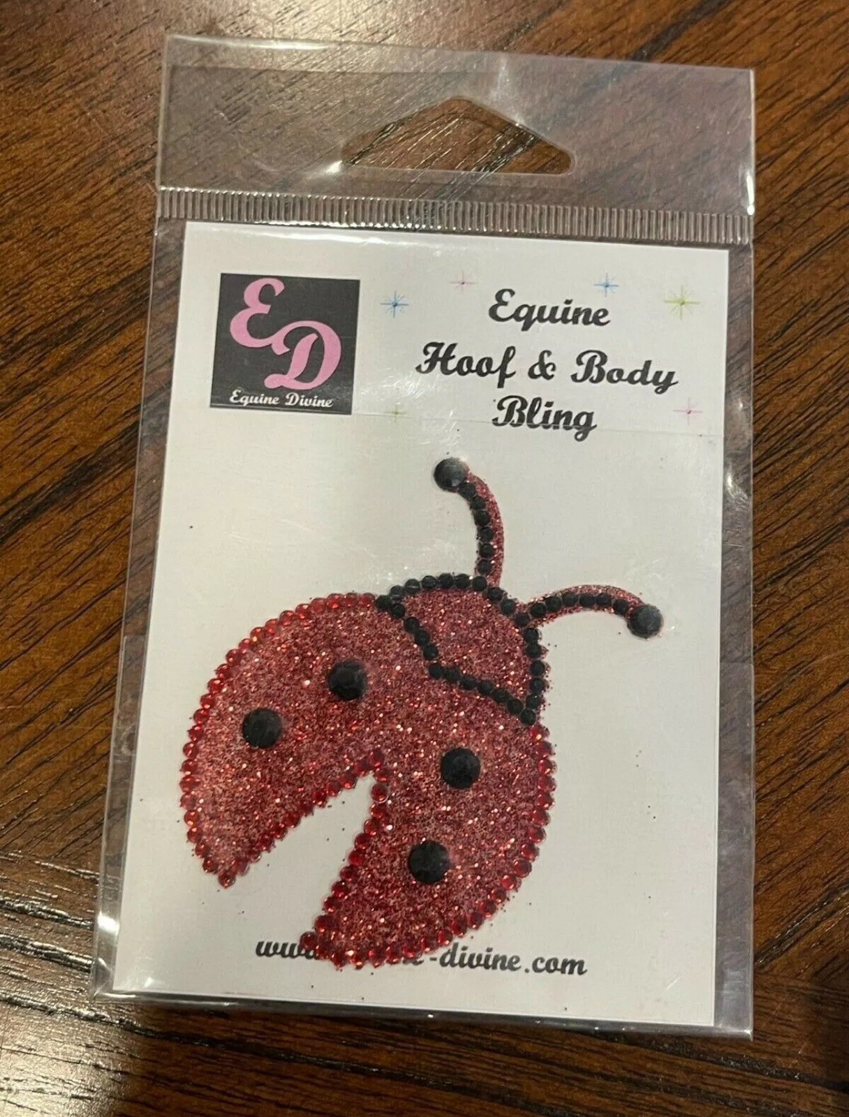 Equine Horse Body Bling Ladybug Sticker for Horse, Car, Mirror, Window, Saddle