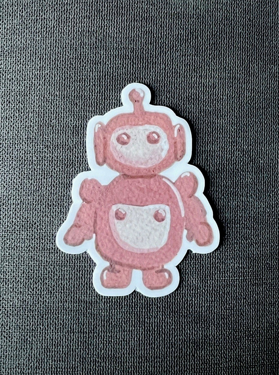 Red Robot Vinyl Sticker 3” Waterproof, Cute for Laptop, Water Bottle