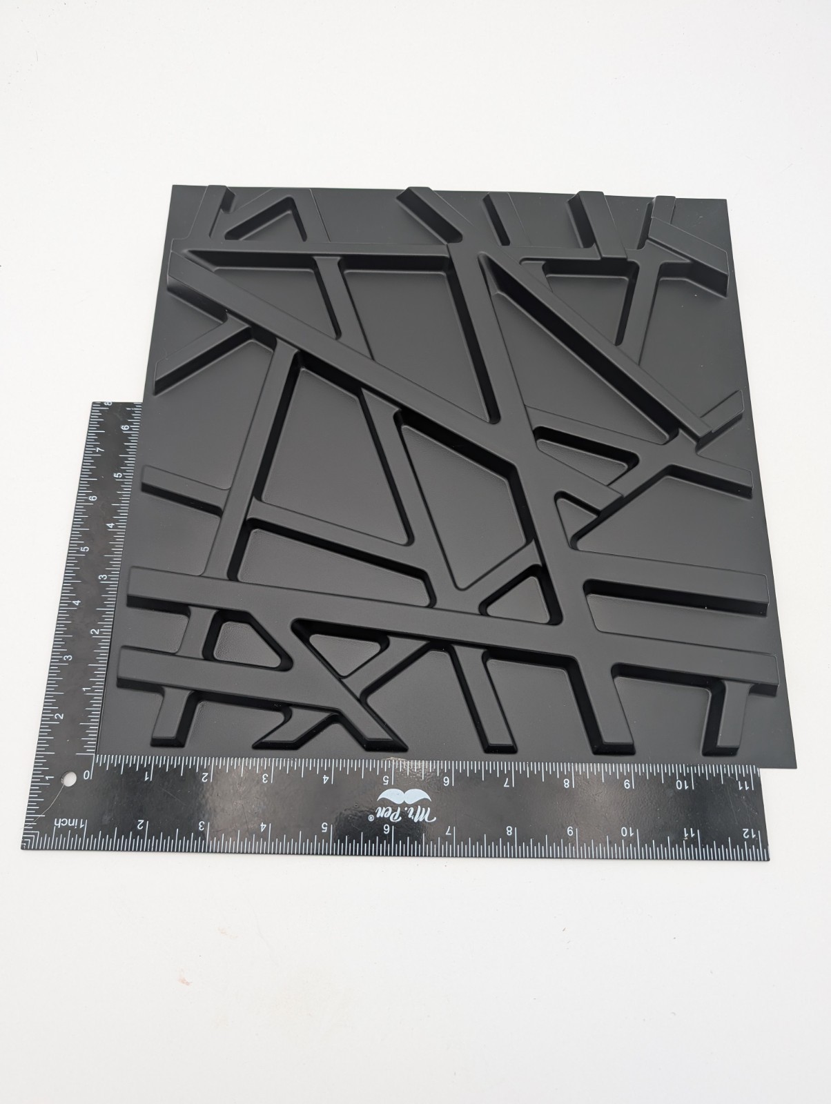12"x12" Paintable 3D Wall Panels – Black Accent for Living Room & Gaming 30 Pk