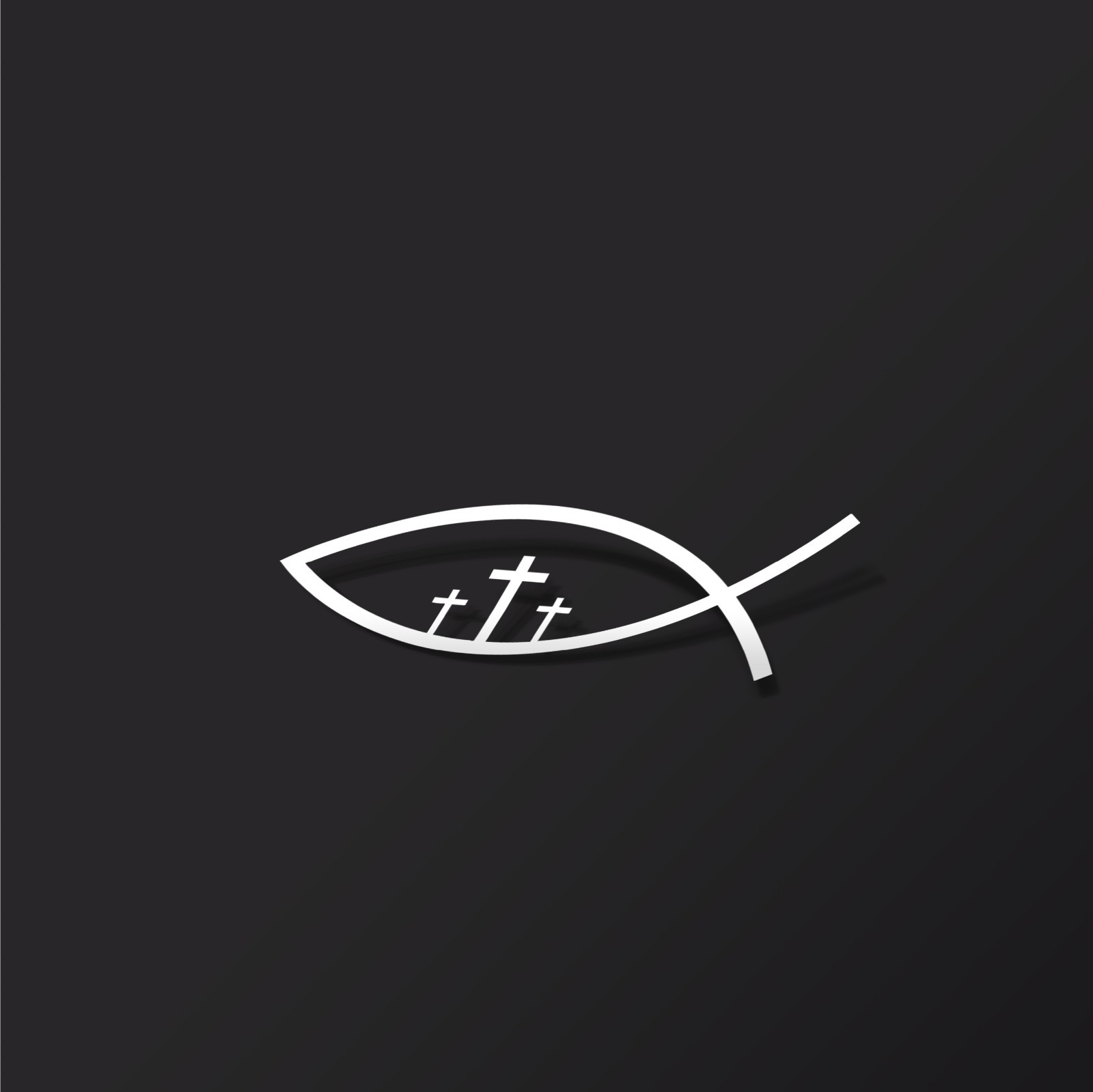 Christian Jesus Fish Cross Vinyl Decal Sticker – Ichthys Faith God Car Truck Win