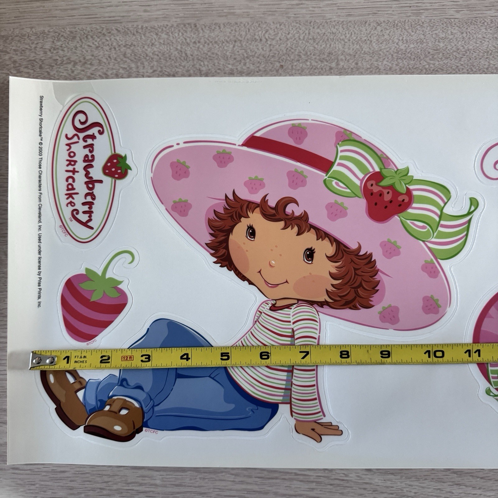 STRAWBERRY SHORTCAKE CUSTARD Cat 22 Jumbo Stick-ups wall stickers MURAL decals