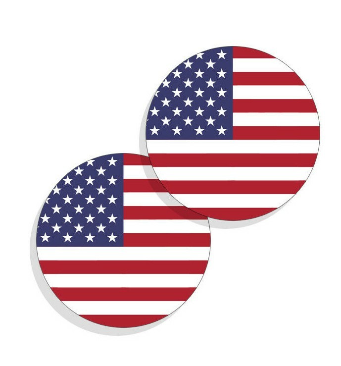 American Flag Stickers Flag Decals Round Indoor Outdoor 4 Circles America USA US