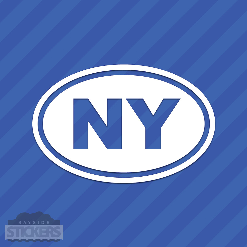 New York NY Oval Vinyl Decal Sticker Big Apple