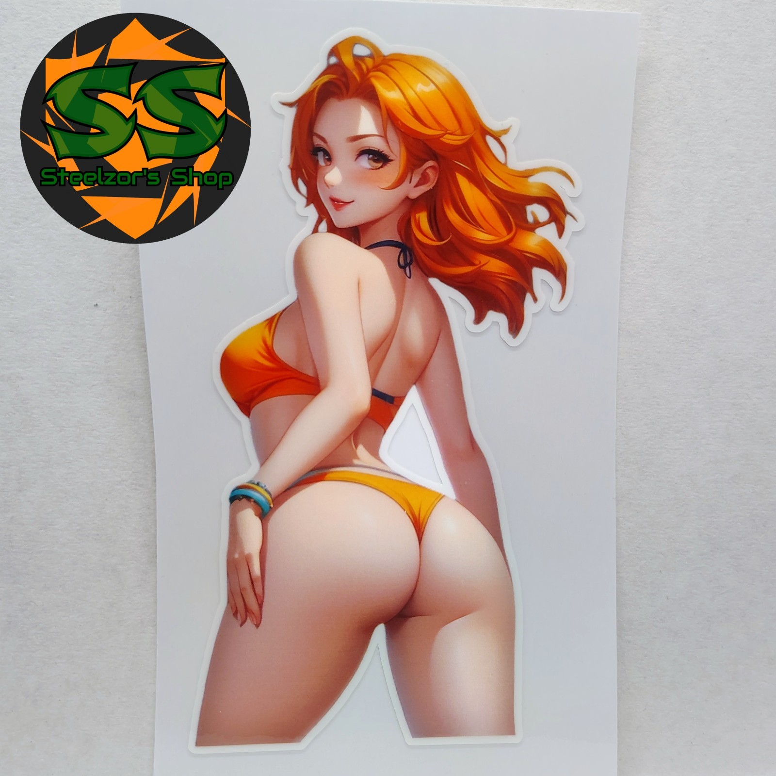 Anime Bikini Girl – Water-Resistant Vinyl Sticker