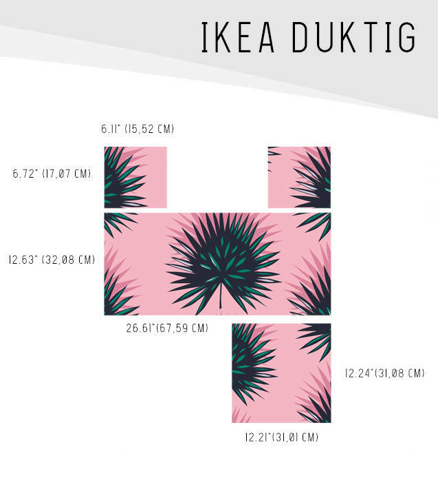 IKEA DUKTIG removable Decal self-adhesive sticker for furniture tropical