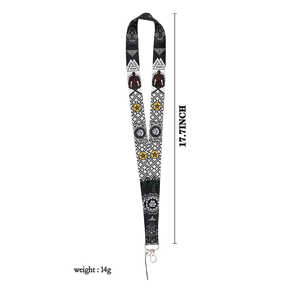 Pinstant Viking Norse Rune Symbol Thor Odin Gods 17.7" Neck Lanyard Keychain