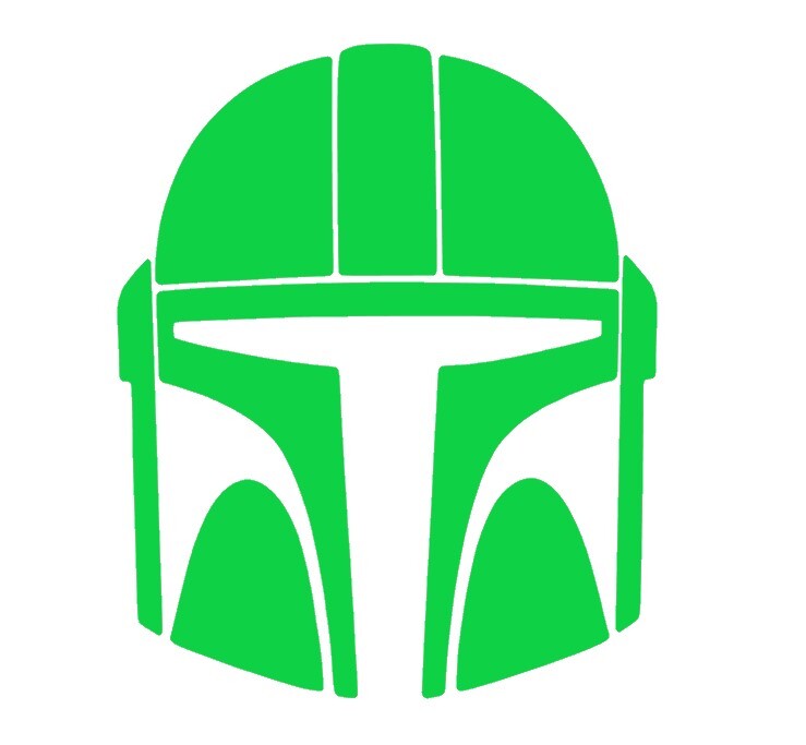 MANDALORIAN MANDO'S HELMET STAR WARS Decal Stickers for Cars, Windows, Laptops