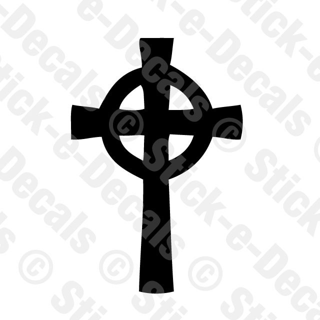 CELTIC CROSS Solid Vinyl Decal Sticker – FREE USA SHIPPING