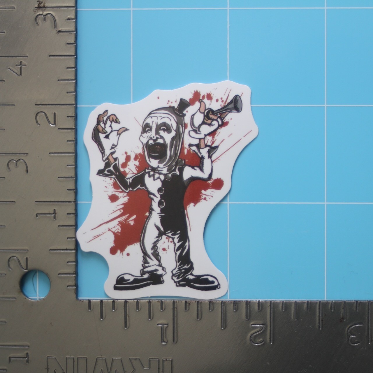 Terrifier Sticker (ART THE CLOWN) Bloody Horror Movie, Gloss PVC Decal