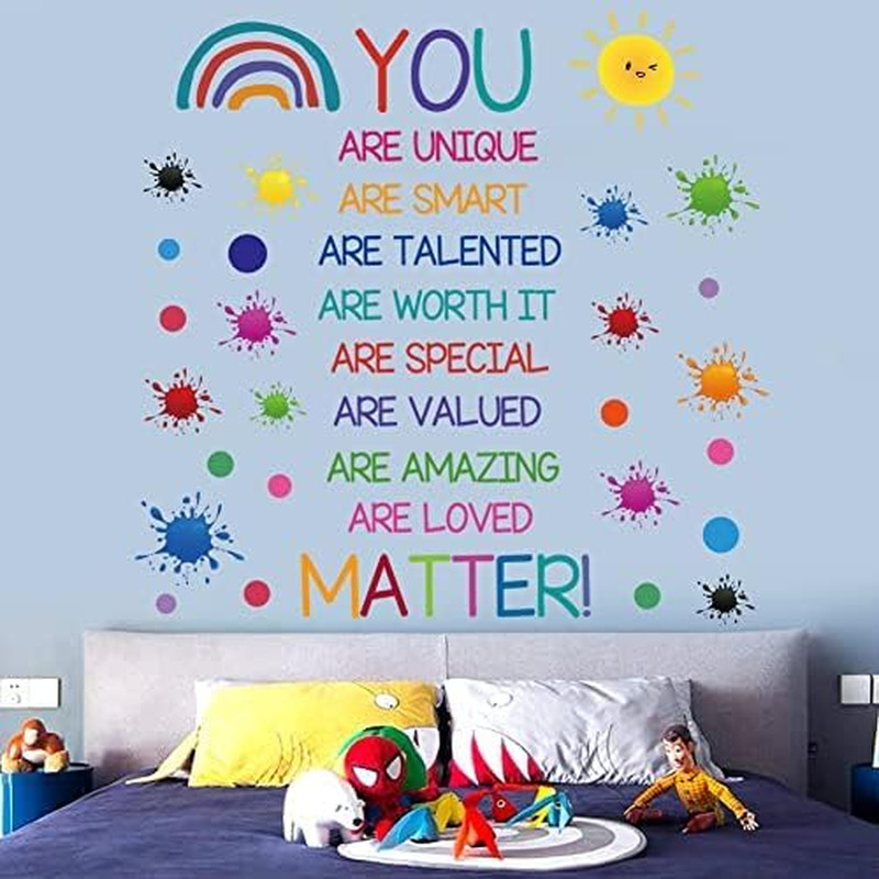 Colorful Inspirational Quote Wall Decals Motivational Phrase Wall Decor Sticker