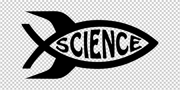 SCIENCE FISH SYMBOL VINYL DIE CUT STICKER