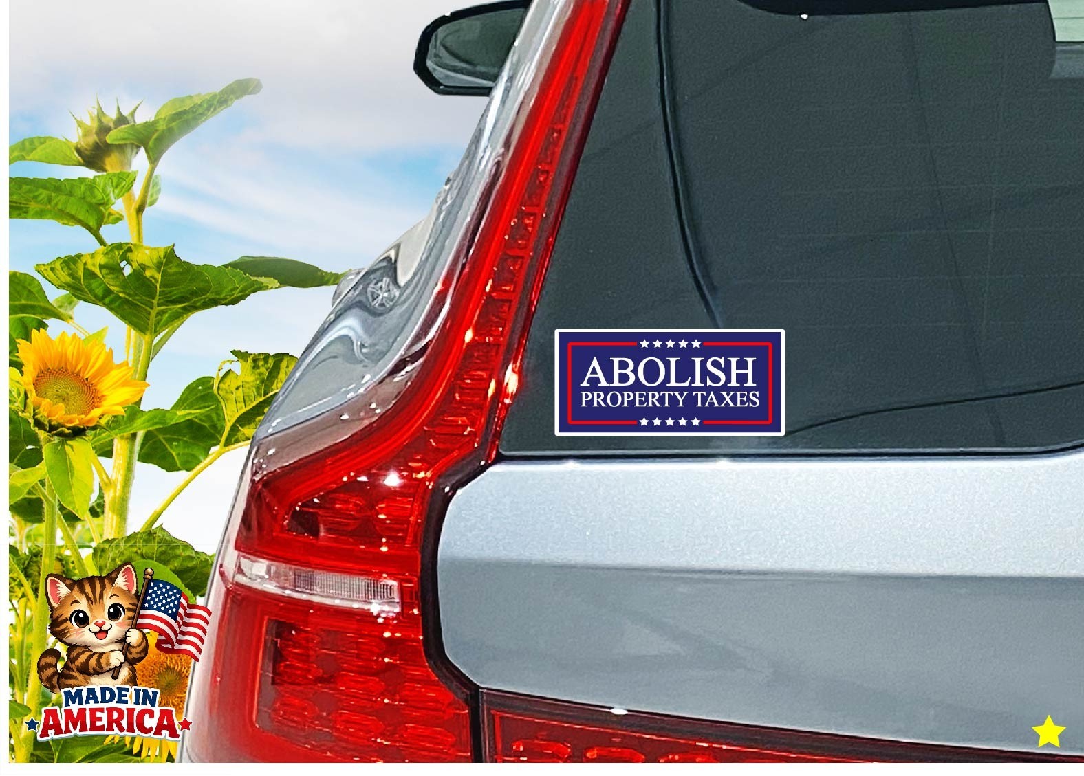 Abolish Property Taxes Decal Sticker State Govt Theft Stop Taxation Protest End