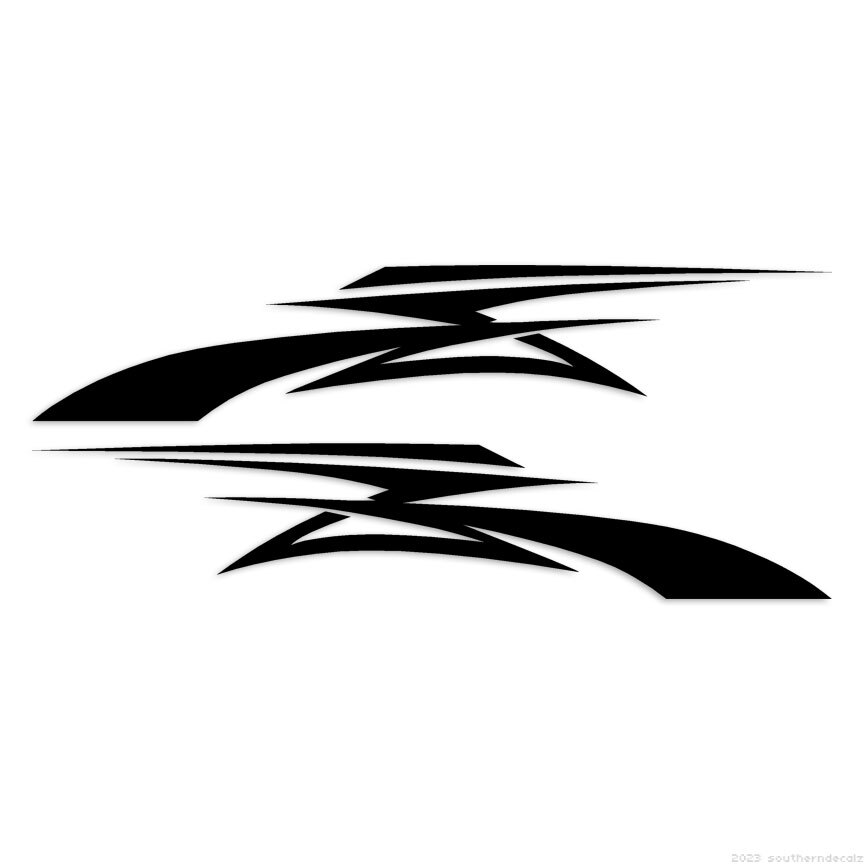 Pair Set Tribal Pinstripes – Decal Sticker – Multiple Colors & Sizes – ebn7489