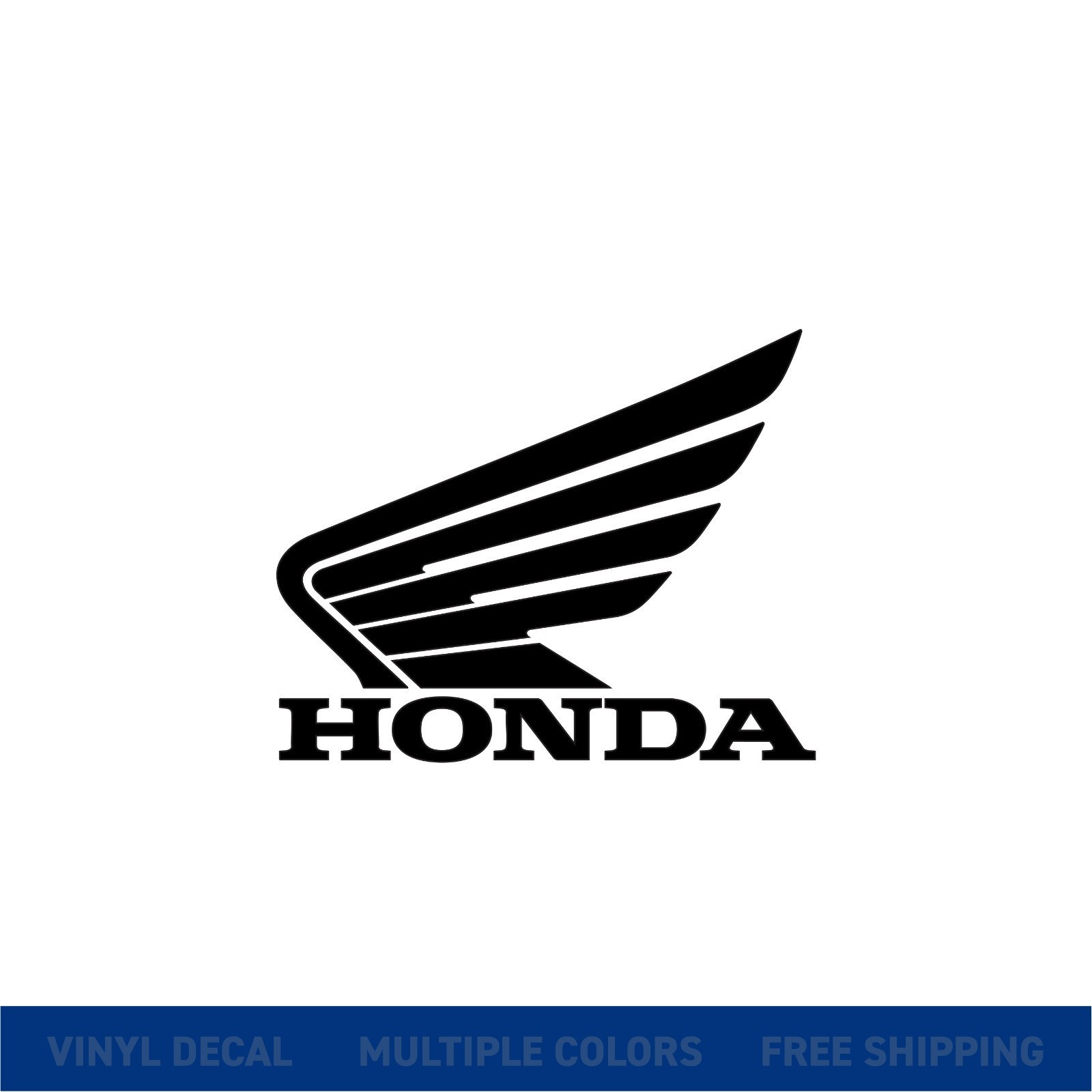 Honda Wings Logo Decal – Vinyl Sticker for Motorcycle, Bike, Car, or Truck Windw