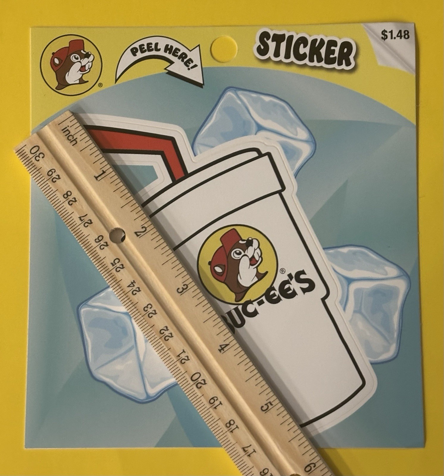 Buc-ee's Stickers Ice Cup Bucees Ice Cup Sticker