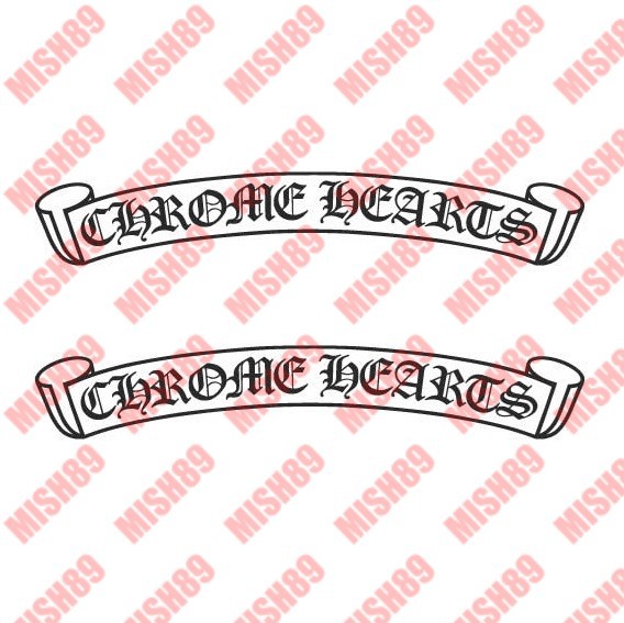 Chrome Hearts Decal Chrome Heart Banner Laptop Window Decals Sticker Vinyl