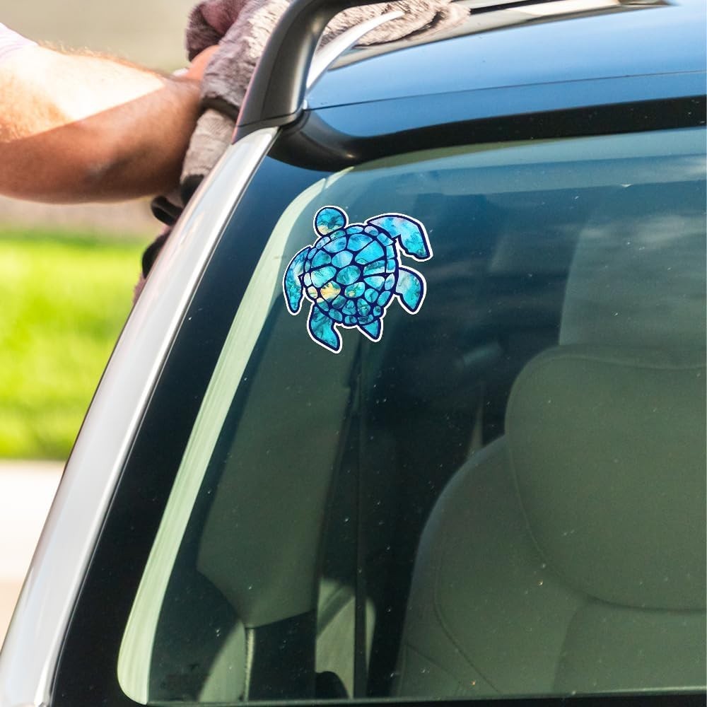 Ocean Sea Turtle Decal Waterproof Vinyl Sticker for Car Window Tumbler 5 H"