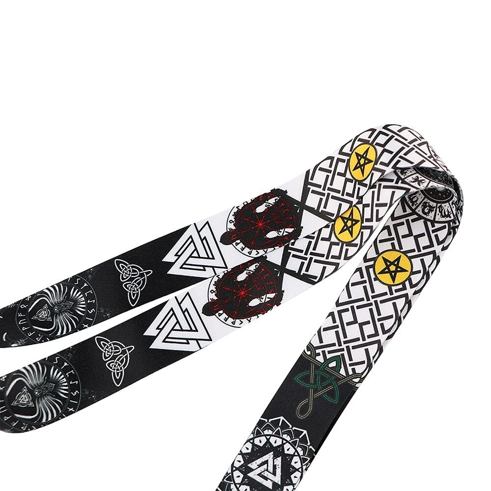 Pinstant Viking Norse Rune Symbol Thor Odin Gods 17.7" Neck Lanyard Keychain