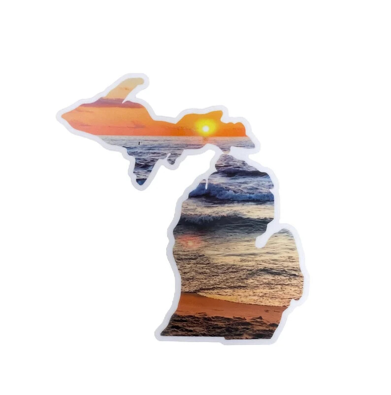 Michigan Sunset Decal- Beach Decal- Michigan Beach Decal- Sunset Decal