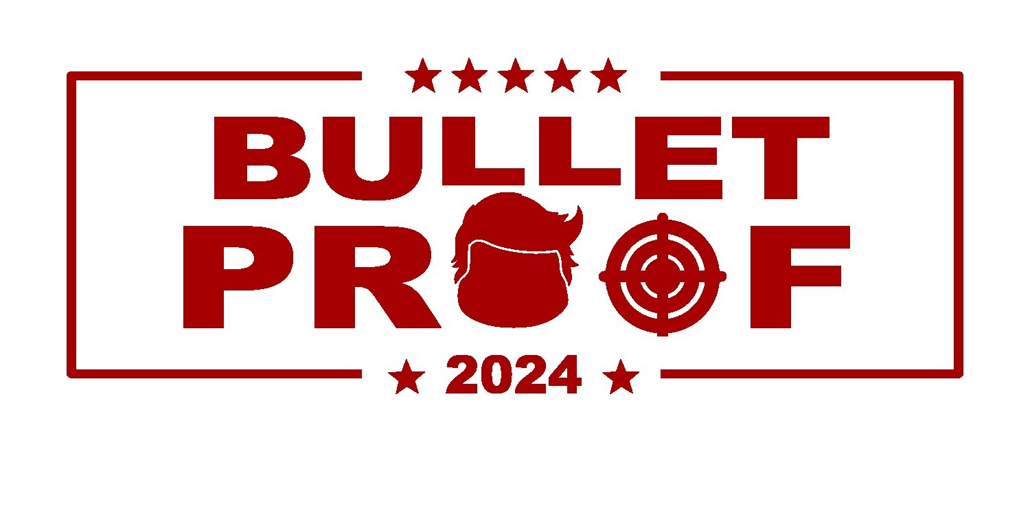 Bullet Proof 2024 USA patriot election decal -Trump shooting decal sticker