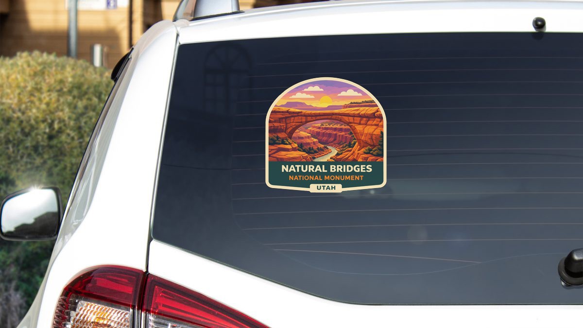 Natural Bridges Utah Sticker Decal Vinyl Die-Cut US National Monuments Series