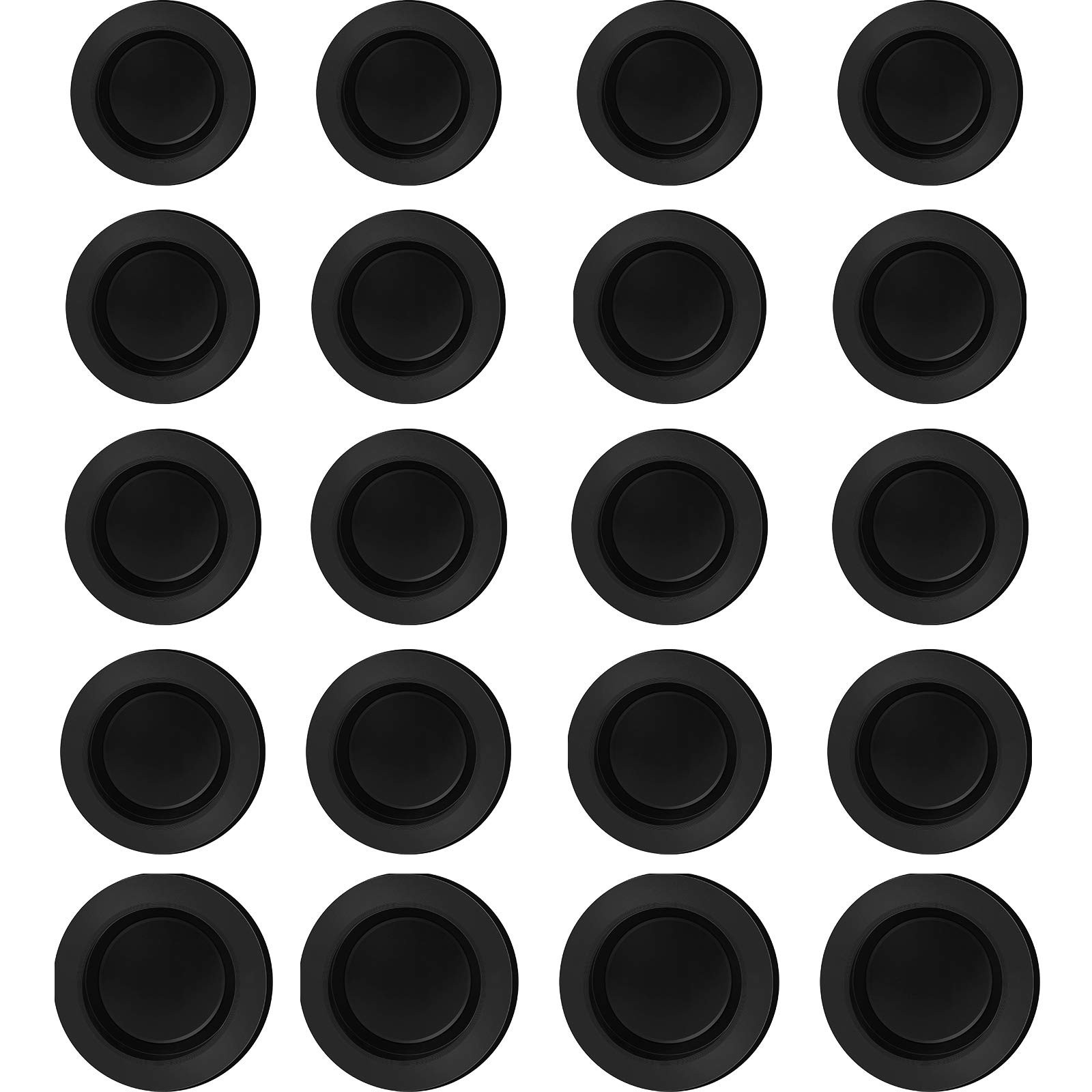 Boao 20 Pieces Piggy Bank Stopper Replacement Plugs 5 Sizes, Black
