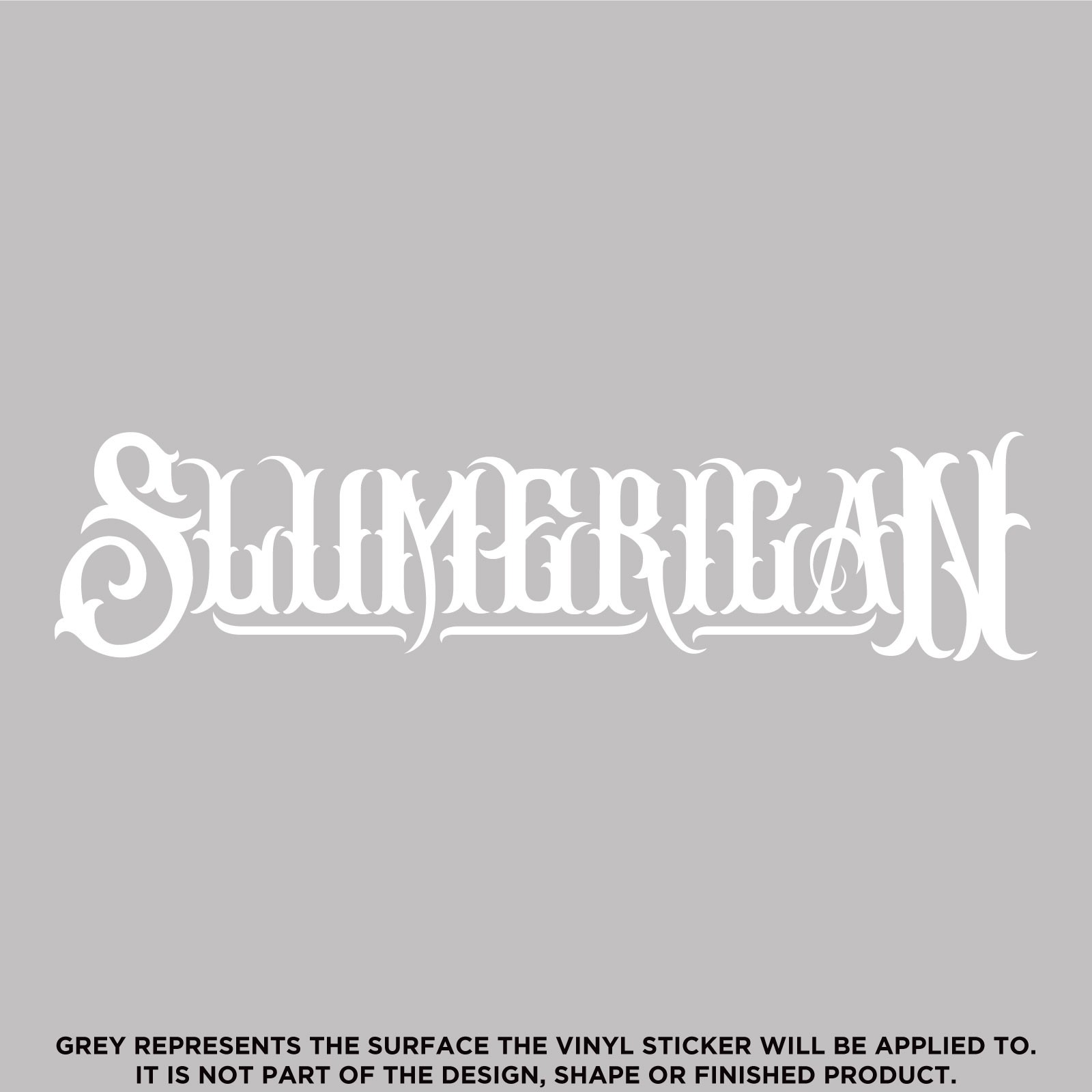 Slumerican Text, Die Cut High Quality Vinyl Sticker Decal