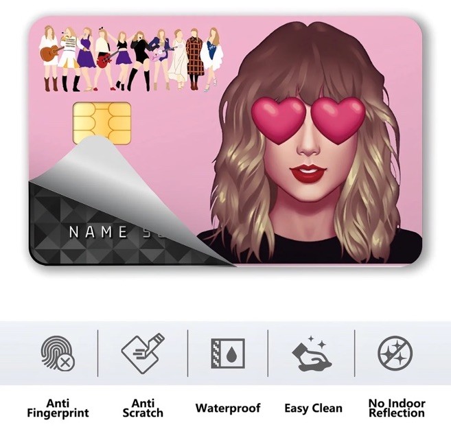 Pink Lady Girl Credit Card Debit Skin Cash Decal Wrap Sticker Bank Ebt Money