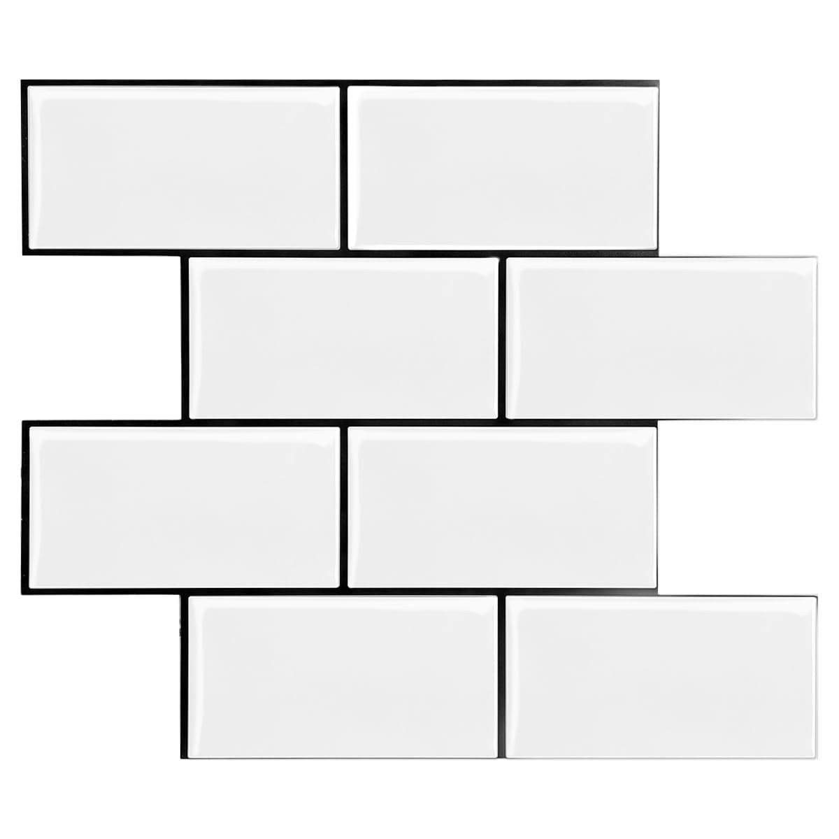10-Sheet Backsplash Peel and Stick Subway Tile, Self Adhesive Vinyl Wall Tile…
