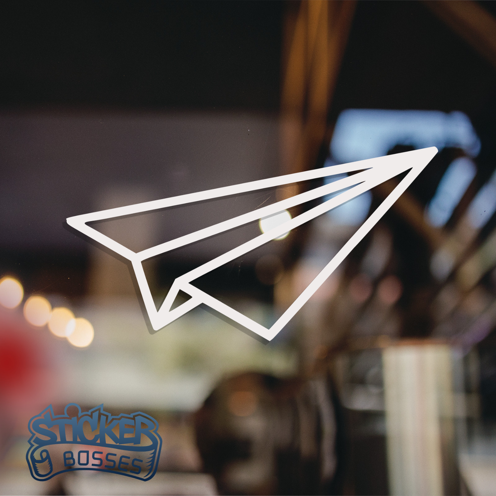 Paper Airplane Minimalist Vinyl Decal Sticker Car Laptop Dream