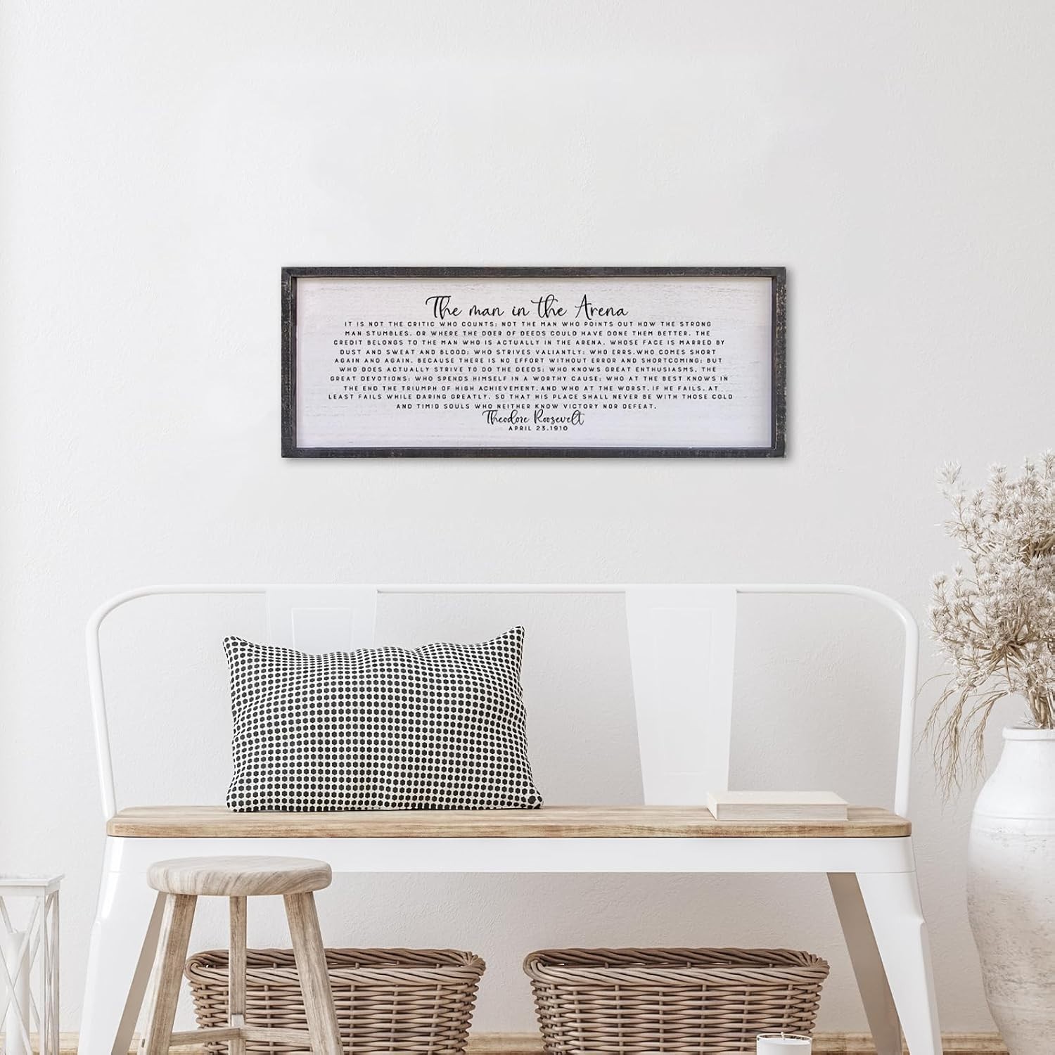 Inspirational Quotes Home Wall Sign 40×15 Retro Office Decor