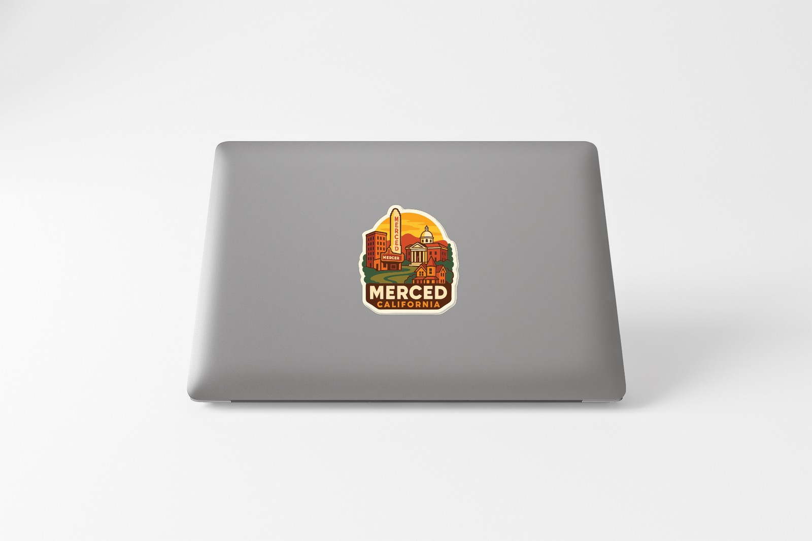 Merced California Sticker Decal Vinyl Die-Cut City Skyline Landmark Design