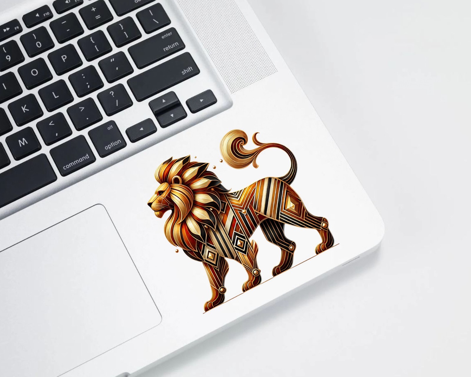 Art Deco Lion UV DTF Transparent Sticker / Decal